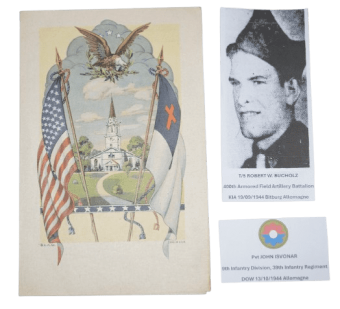 OFFICE RELIGIEUX T/5 BUCHOLZ - PVT ISVONAR KIA 1944 ALLEMAGNE