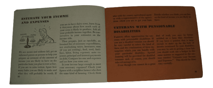 LIVRET "SHALL I BE A FARMER" PERSONNEL MILITAIRE 1944