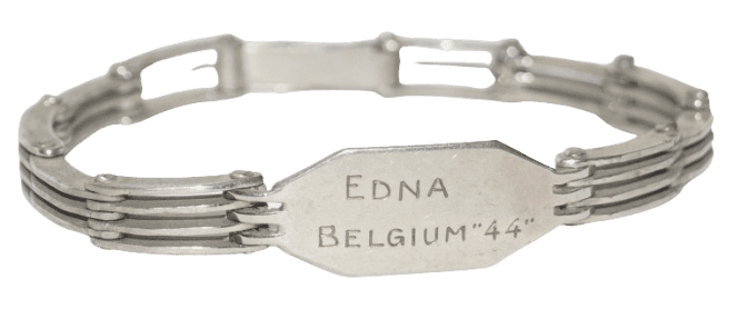 BRACELET ARTISANAL NOMINATIF BELGIQUE 1944