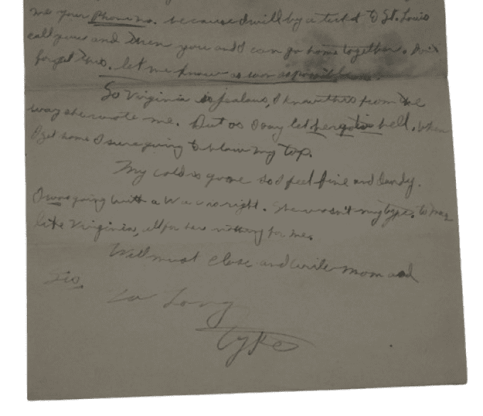 LETTRE PVT BIRLEY 101ST AIRBORNE 377TH PFAB FORT BENNING 