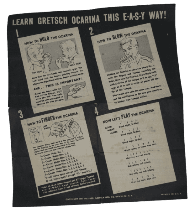 OCARINA GRETSCH 1943 PERSONNEL MILITAIRE