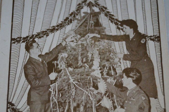 CARTE NOEL CPL BARNEY NOVAK 7TH ARMORED DIV ANGLETERRE