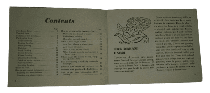 LIVRET "SHALL I BE A FARMER" PERSONNEL MILITAIRE 1944