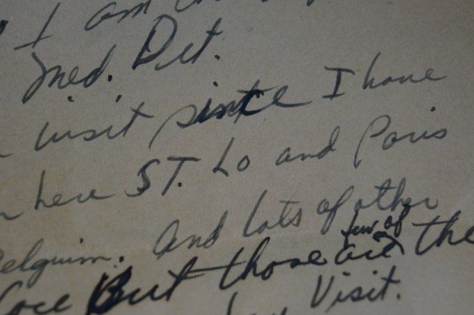 LETTRE SGT PERRY 459TH AAA BN MEDICAL DETACHMENT - ST LO NORMANDIE