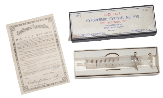 SERINGUE 5 CC B-D YALE 1943