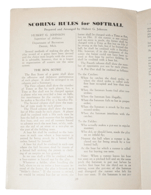 GUIDE SOFTBALL OCFFICIAL RULES 1944