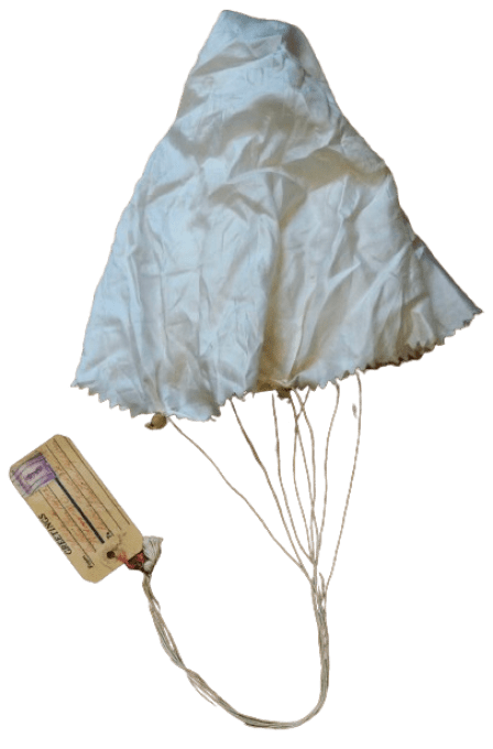 PARACHUTE SOUVENIR FORT BRAGG LEROY BLAZEK WIA