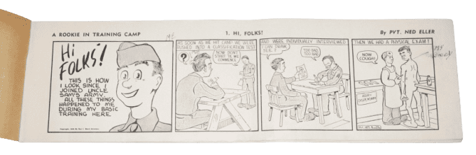 BANDE DESSINEE ROOKIE CAMP ROBERTS 1942