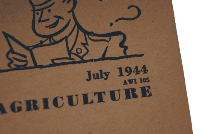 LIVRET "SHALL I BE A FARMER" PERSONNEL MILITAIRE 1944