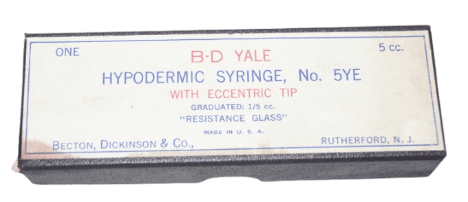 SERINGUE 5 CC B-D YALE 1943