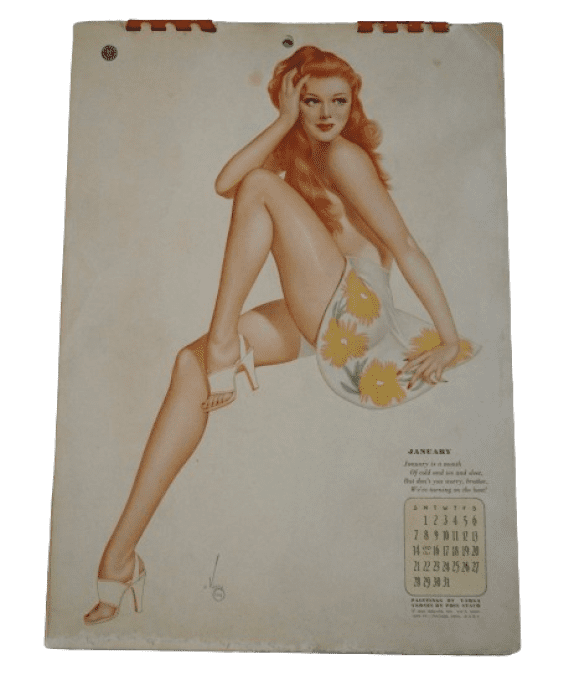 CALENDRIER PIN-UP VARGA 1945