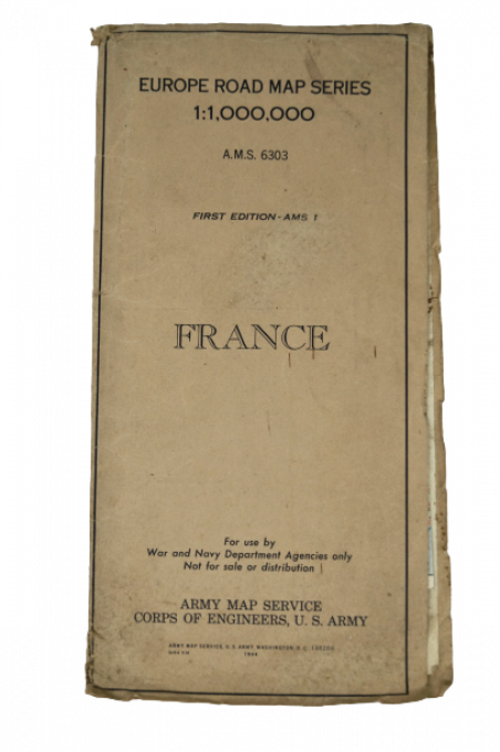 CARTE DE FRANCE US ARMY 1944 