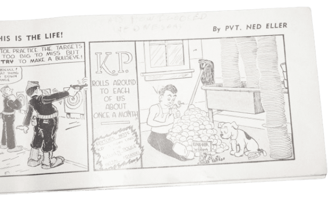 BANDE DESSINEE ROOKIE CAMP ROBERTS 1942