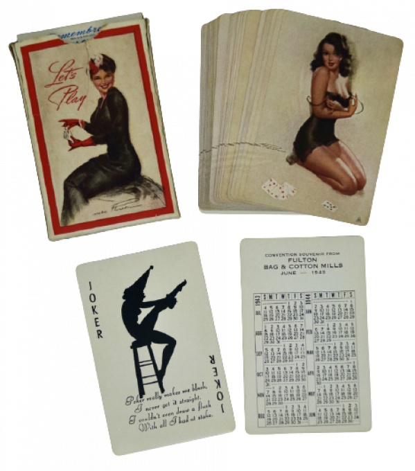 JEU DE CARTES REMEMBRANCE PIN-UP 1943