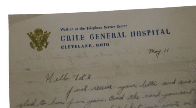 LETTRE CRILE HOSPITAL PVT J.CULLITON WIA ITALIE 1944 36TH INF DIVISION