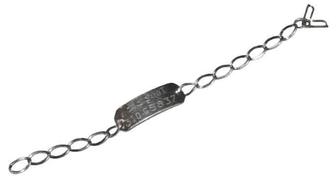 GOURMETTE ARGENT WILLIAM F. FOOT US ARMY