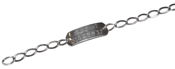 GOURMETTE ARGENT WILLIAM F. FOOT US ARMY