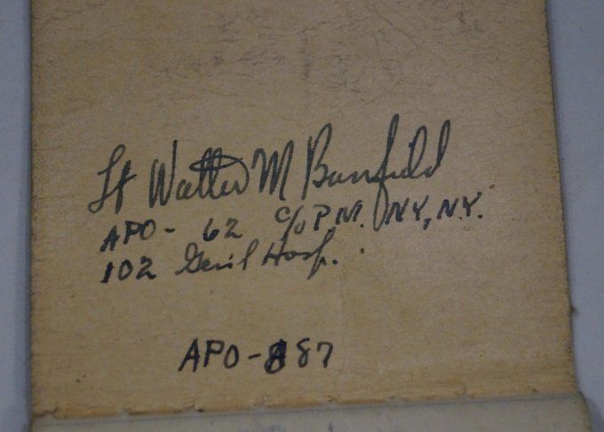 CARNETS LT WALTER BANFIELD 102ND GENERAL HOSPITAL ETO 1944