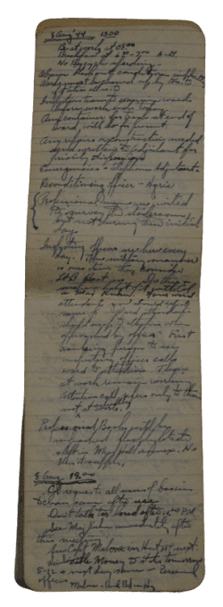 CARNETS LT WALTER BANFIELD 102ND GENERAL HOSPITAL ETO 1944