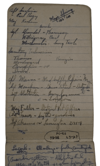 CARNETS LT WALTER BANFIELD 102ND GENERAL HOSPITAL ETO 1944