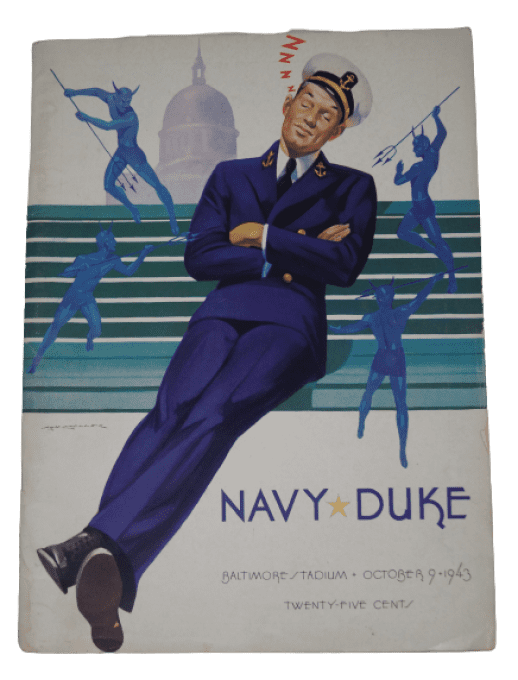 PROGRAMME FOOTBALL AMERICAIN NAVY 1943 