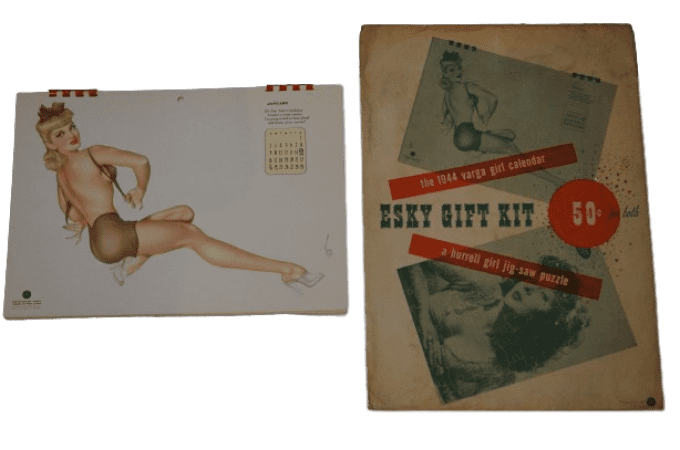 CALENDRIER ET ENVELOPPE PIN-UP VARGA 1944