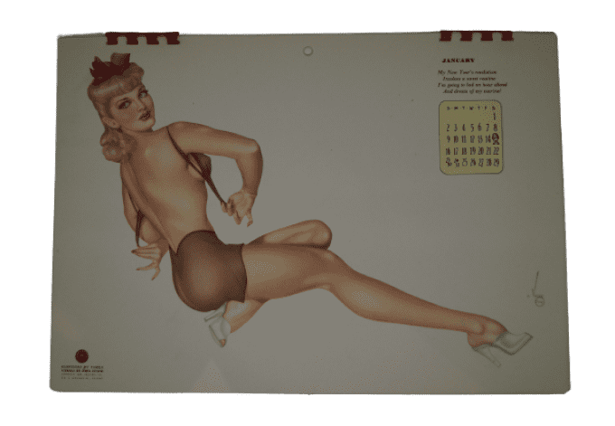 CALENDRIER ET ENVELOPPE PIN-UP VARGA 1944