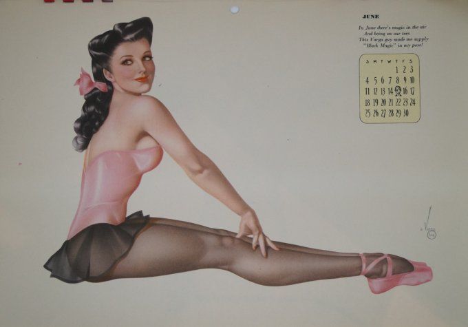 CALENDRIER ET ENVELOPPE PIN-UP VARGA 1944