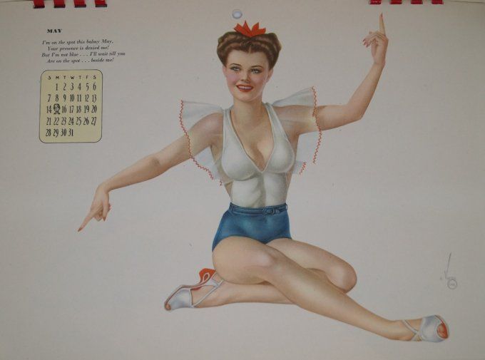 CALENDRIER ET ENVELOPPE PIN-UP VARGA 1944