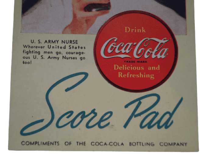 SCORE PAD COCA-COLA NURSE