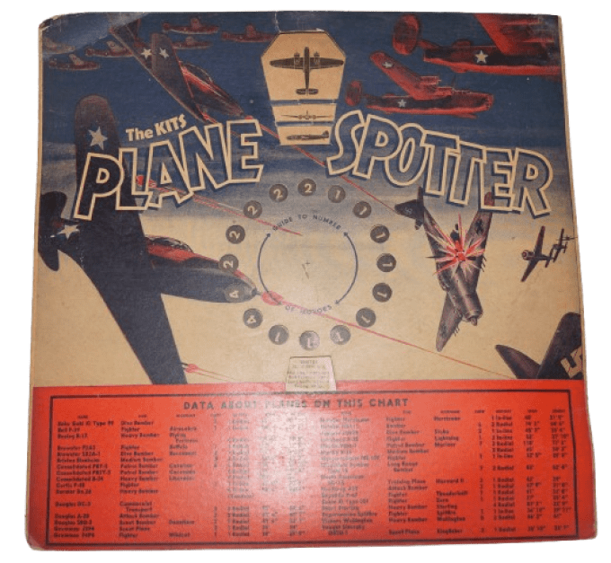 GUIDE RECONNAISSANCE PLANE SPOTTER 1942 GRAND MODELE