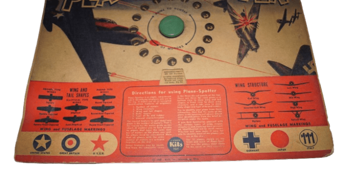 GUIDE RECONNAISSANCE PLANE SPOTTER 1942 GRAND MODELE