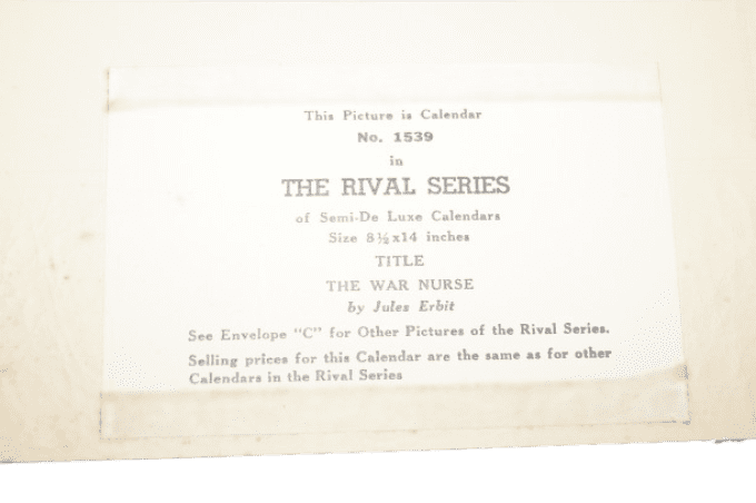 CALENDRIER 1942 ARMY NURSE 