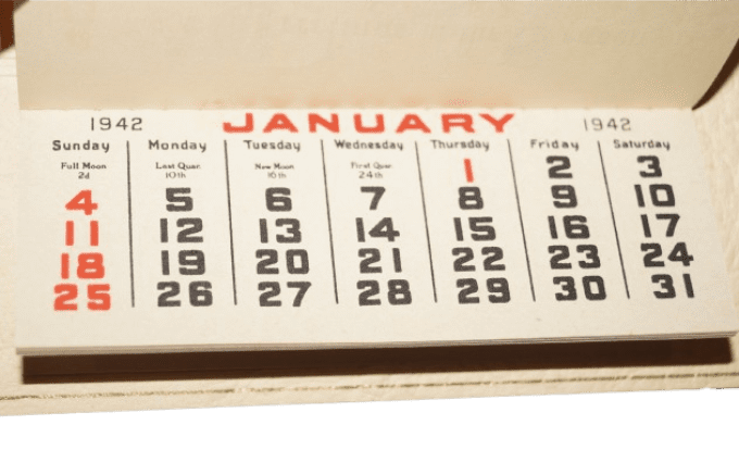 CALENDRIER 1942 ARMY NURSE 