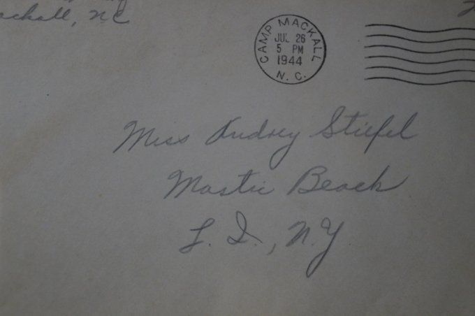 LETTRE T/5 DAVID HETTRICK 13TH AIRBORNE CAMP MACKALL 1944