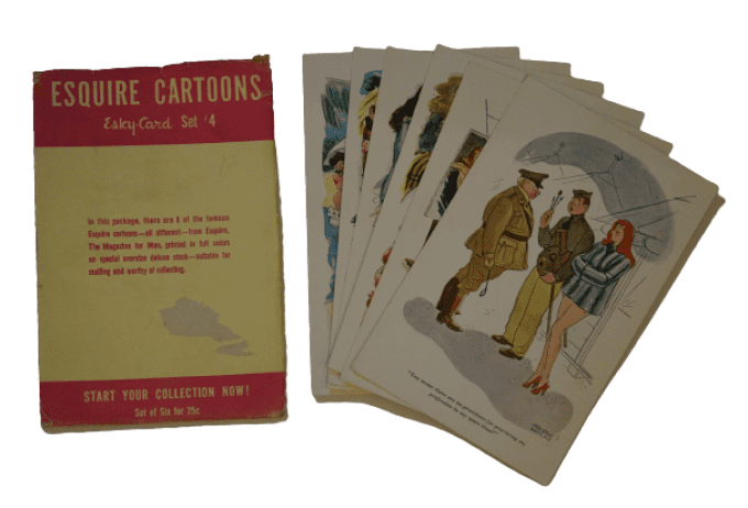 KIT CARTES HUMORISTIQUES "ESQUIRE CARTOONS" 1942