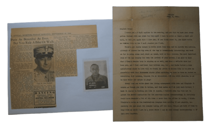 LETTRE 6 JUIN 1944 ANGLETERRE CAPT ST. JOHN WADDELL