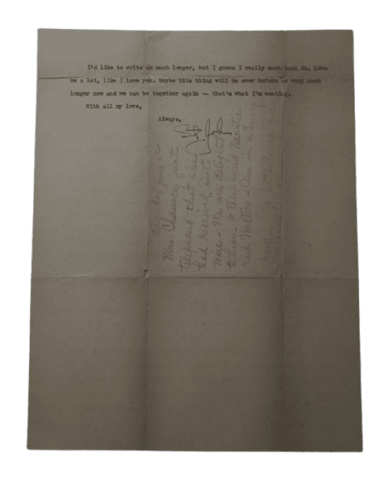 LETTRE 6 JUIN 1944 ANGLETERRE CAPT ST. JOHN WADDELL