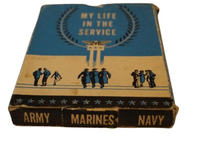 LIVRET "MY LIFE IN THE SERVICE" ARMY MARINES NAVY NOMINATIF 