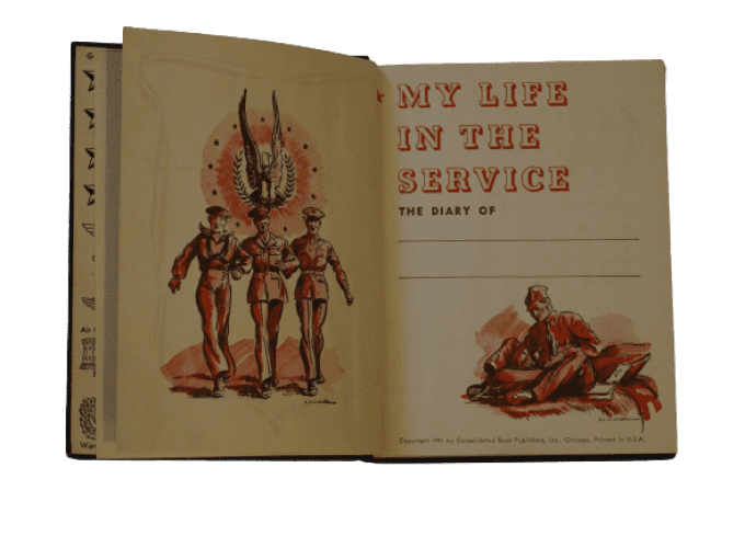 LIVRET "MY LIFE IN THE SERVICE" ARMY MARINES NAVY NOMINATIF 