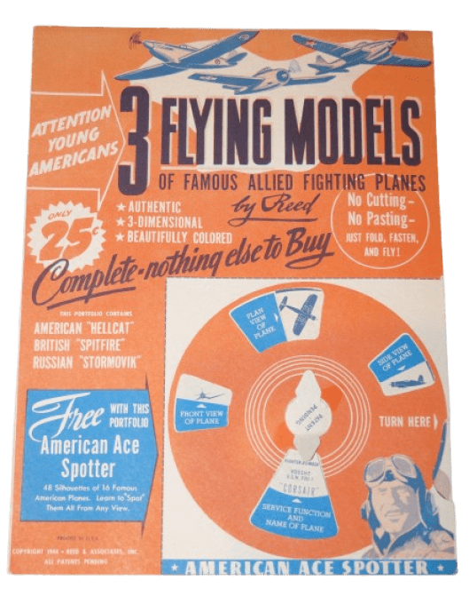 MAQUETTES AVIONS ALLIES AMERICAN ACE SPOTTER 1944