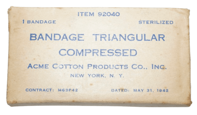 BANDAGE TRIANGULAR COMPRESSED 1942