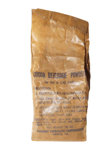 US ARMY FIELD RATION C COCOA 1943 PLEINE OUVERTE