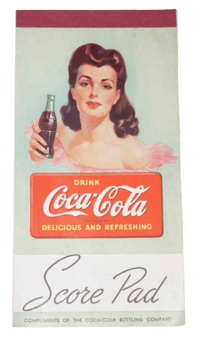 SCORE PAD COCA COLA PIN-UP