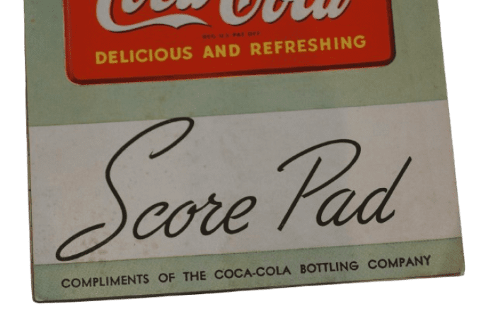 SCORE PAD COCA COLA PIN-UP
