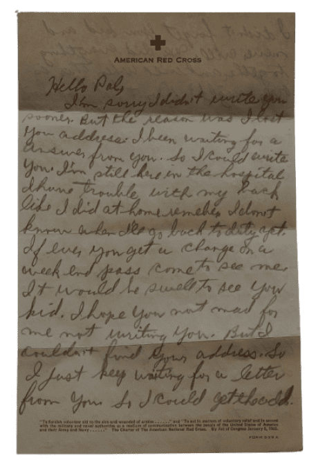 LETTRE RED CROSS 1943 PFC GRIMLEY 82ND AIRBORNE 504TH PIR