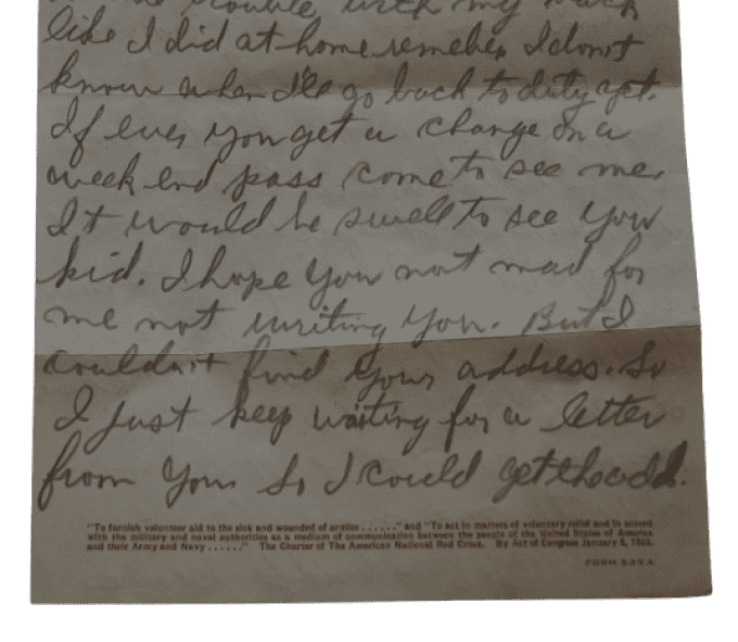 LETTRE RED CROSS 1943 PFC GRIMLEY 82ND AIRBORNE 504TH PIR