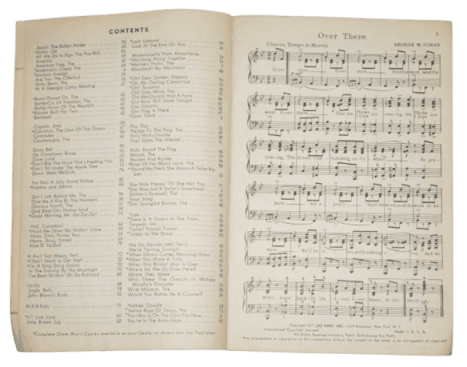LIVRET VICTORY SONG BOOK PERSONNEL MILITAIRE 1942