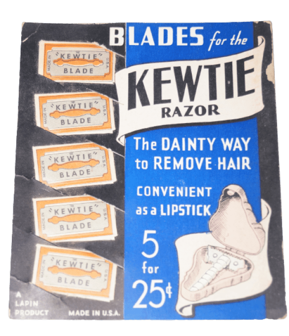 RASOIR FEMININ ET PRESENTOIR DE LAMES KEWTIE