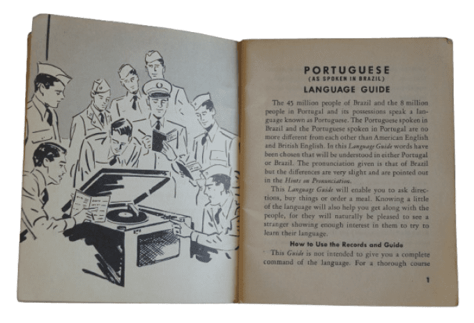MANUEL PORTUGUESE LANGUAGE GUIDE 1943